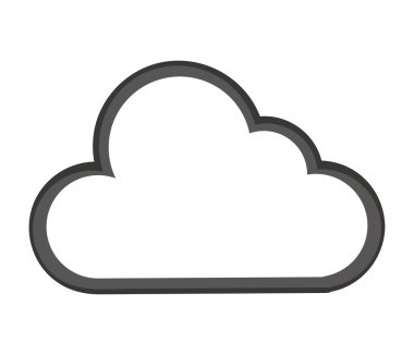 bulut bilgi işlem siluet simge
