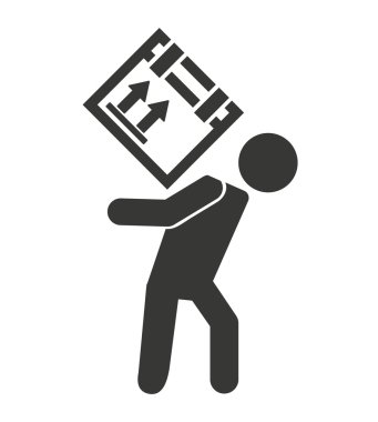 çalışan adam kurye simgesi