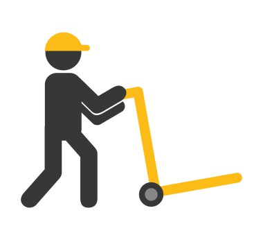 çalışan adam kurye simgesi