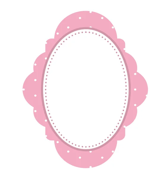 Roze elegante frame pictogram — Stockvector