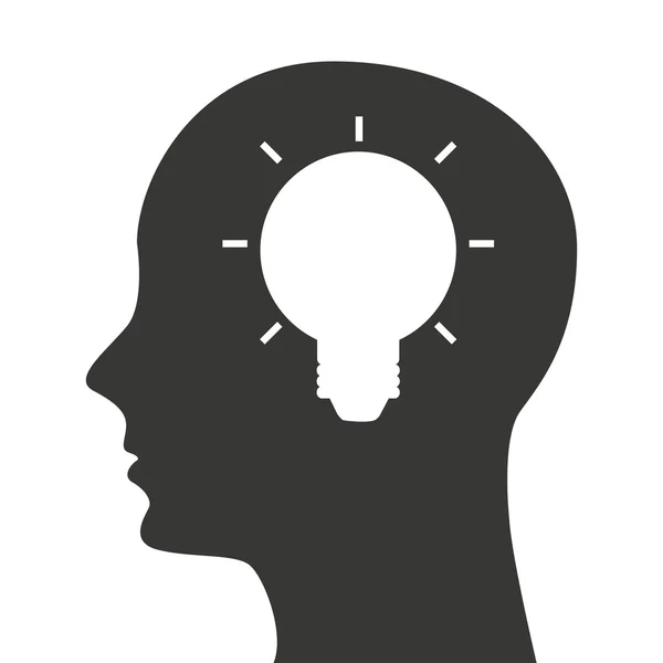 Head profile mind icon — Stock Vector