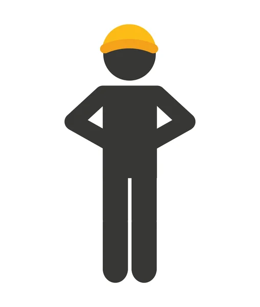 Werknemer man courier pictogram — Stockvector