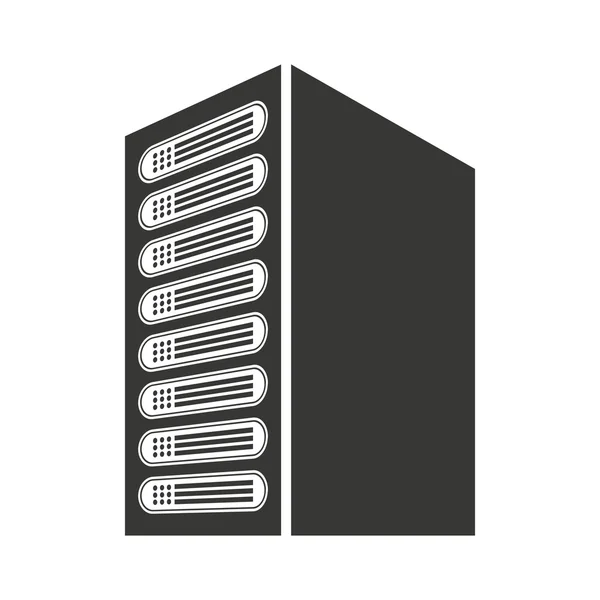 Icona del server CPU del computer — Vettoriale Stock