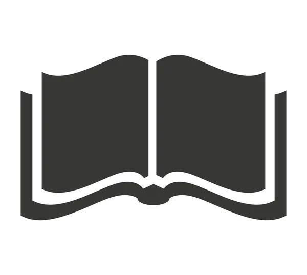 Livro texto ícone aberto — Vetor de Stock