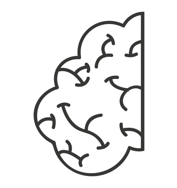 Cerveau orage esprit icône — Image vectorielle