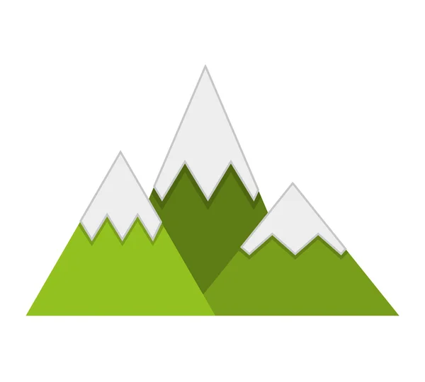 Góry lodowe zielona ikona — Wektor stockowy