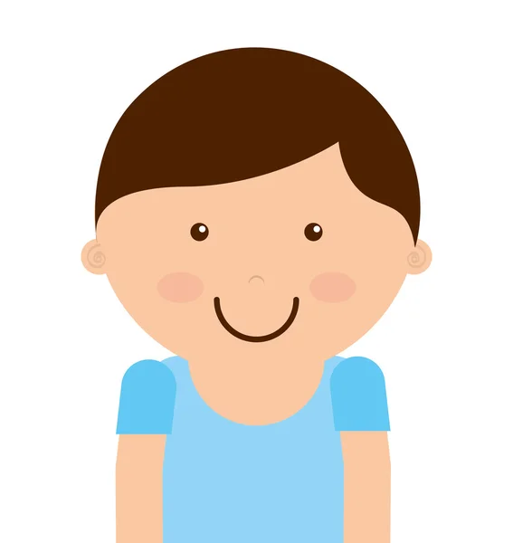 Pequeño niño sonrisa icono — Vector de stock