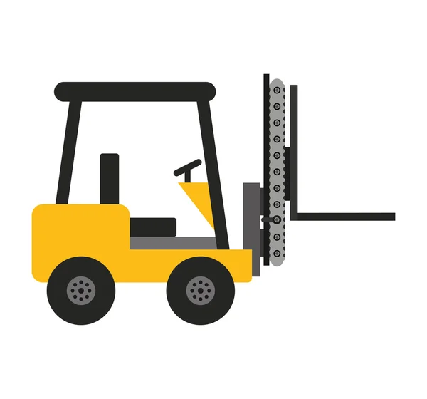 Forklift machine lifting icon — Stock Vector