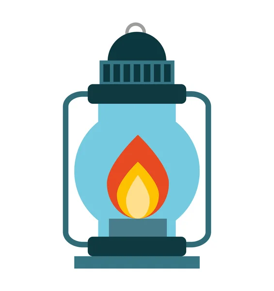 Lamp fire kerosene icon — Stock Vector