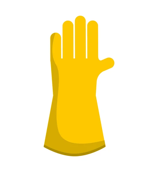 Gloves worker security icon — Stock Vector