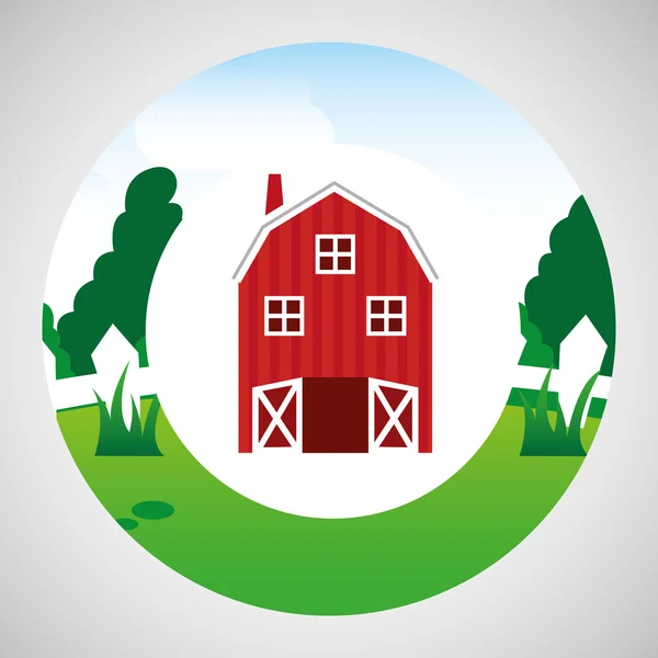 Diseño rural de granja — Vector de stock