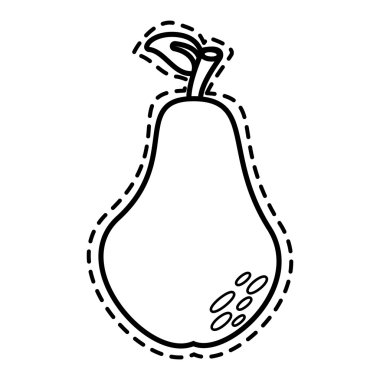 Lezzetli ve taze meyve, vektör çizim.