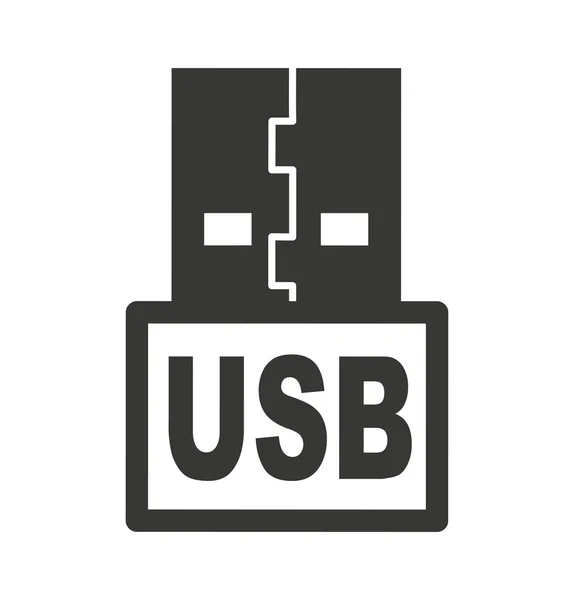 Icône de connexion USB — Image vectorielle
