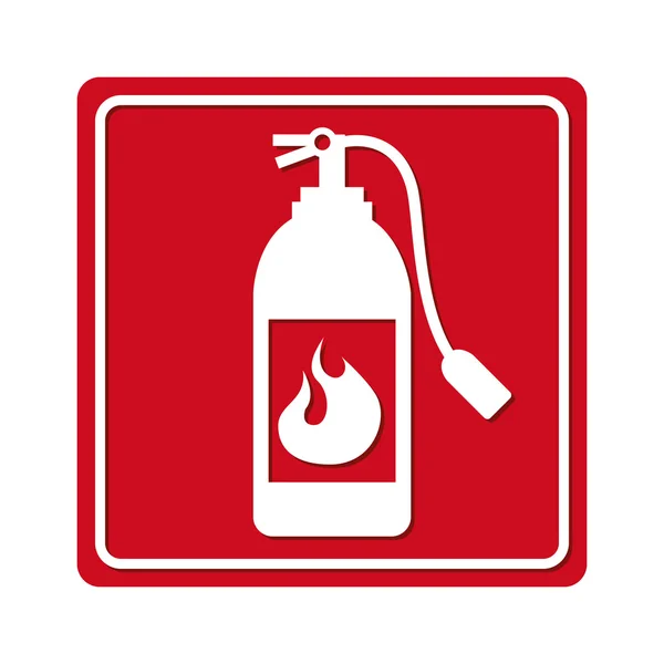 Extinguisher signal silhouette icon — Stock Vector