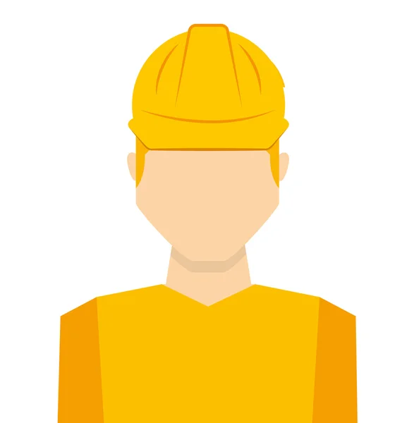 Trabajador hombre uniforme icono de seguridad — Vector de stock