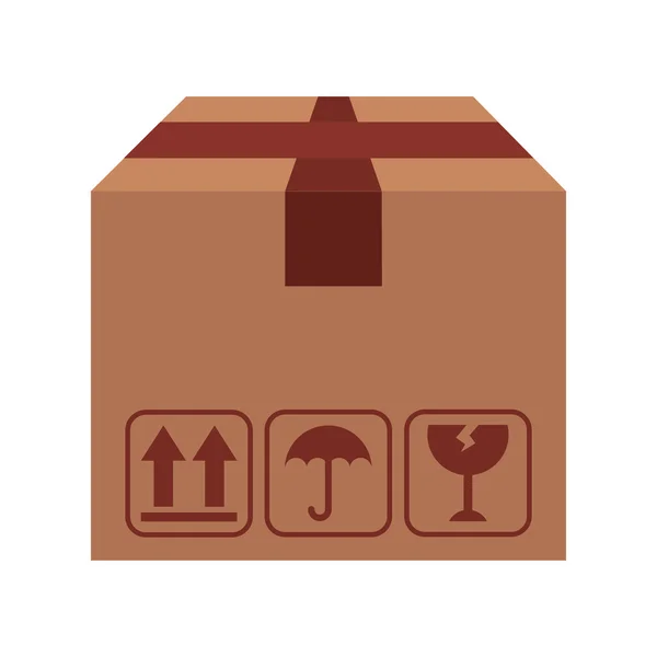 Box carton packing icon — Stock Vector