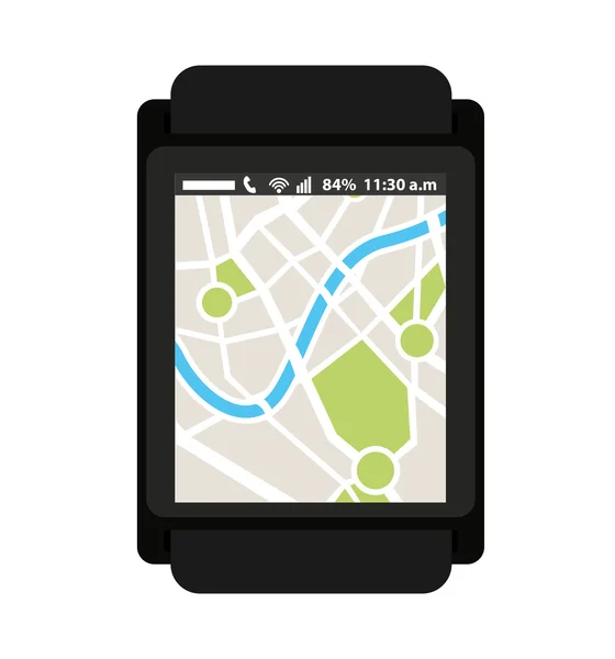 Gps map app icon — Stock Vector