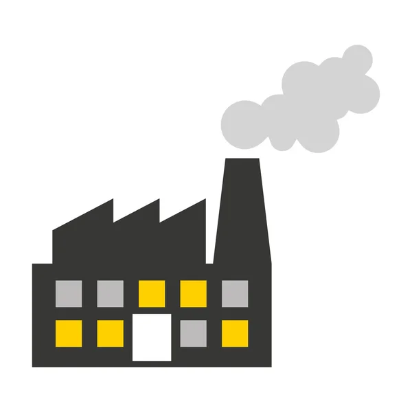 Planta fábrica edifício ícone —  Vetores de Stock