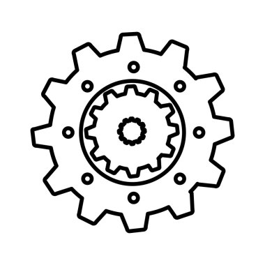 Çizgisel simgesi tasarım dişli