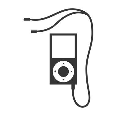 MP4 Müzik player simgesi, vektör çizim simgesi,