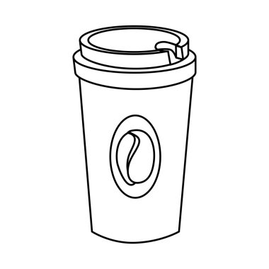 Plastik bardak, vektör çizim içki.