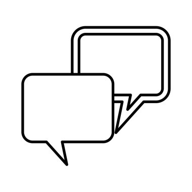 konuşma kabarcıklar çizgisel vektör tasarımı