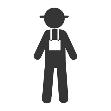 Çiftçi adam genel kutsal kişilerin resmi, vektör çizim simgesi