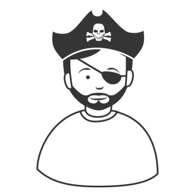 Korsan erkek şapka simgesi