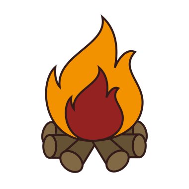 Şenlik ateşi flammes simge vektör çizim tasarım