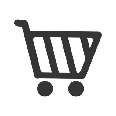 Alışveriş arabası simgesi vektör illüstrasyon grafik tasarımı