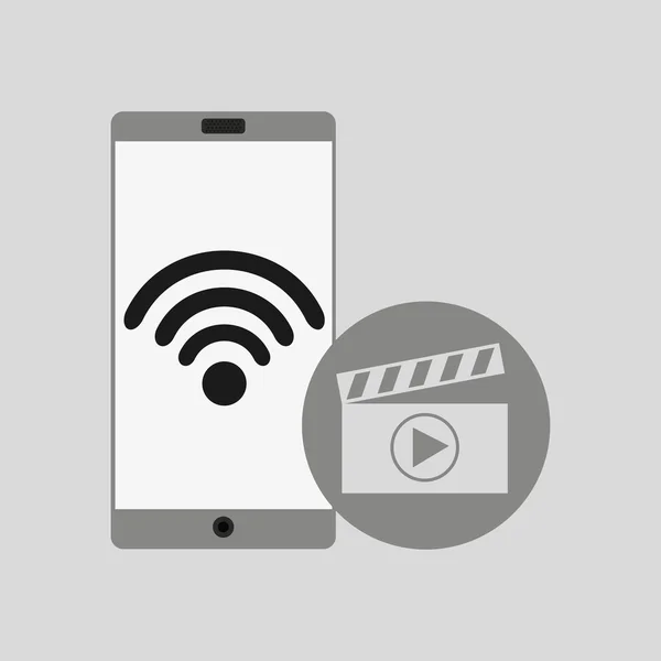 Wi-Fi tecnologia app — Vettoriale Stock