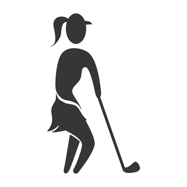 Golf sport themaontwerp, vectorillustratie. — Stockvector