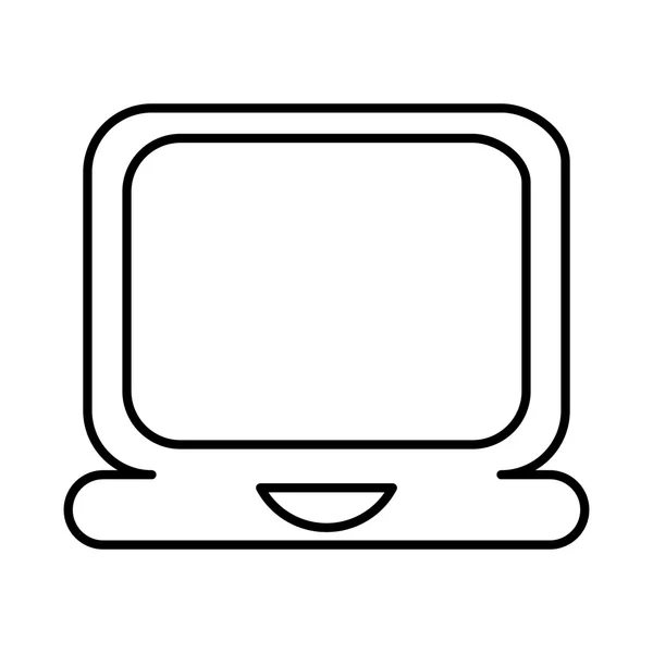 Laptop lineal pictogram ontwerp — Stockvector