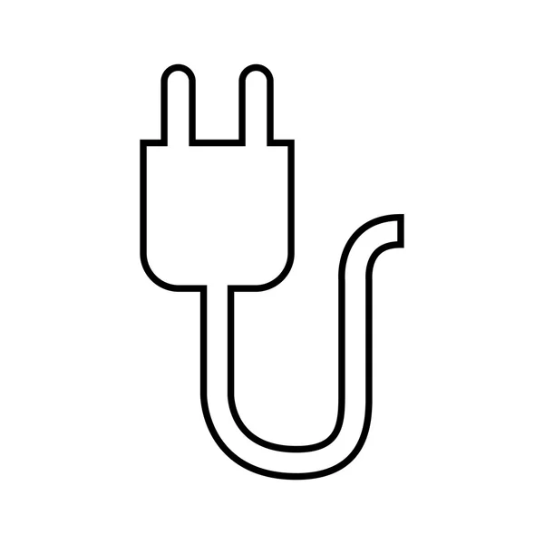 Power connector lineal vector design — Stockvector