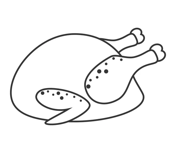 Delicious chicken broaster, vector illustration. — Stock Vector