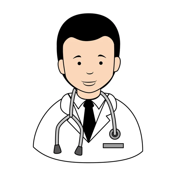 Arzt Stethscope Profil Symbol, Vektorillustration — Stockvektor