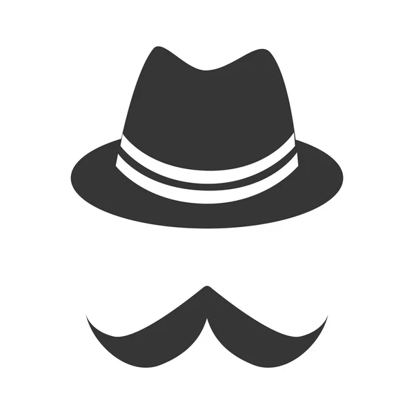 Mustache sombrero Vintage  , — Vector de stock