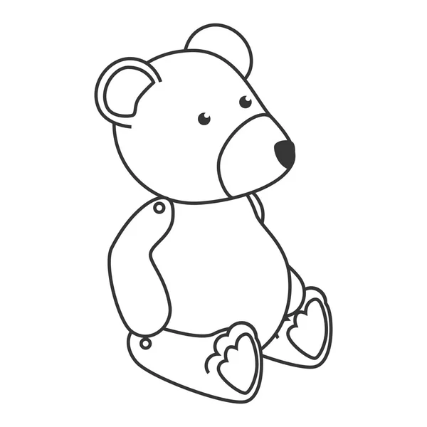 Плюшевий ведмедик дитяча іконка Векторні ілюстрації — стоковий вектор