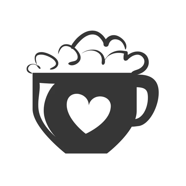 Vers en warm koffiekopje — Stockvector