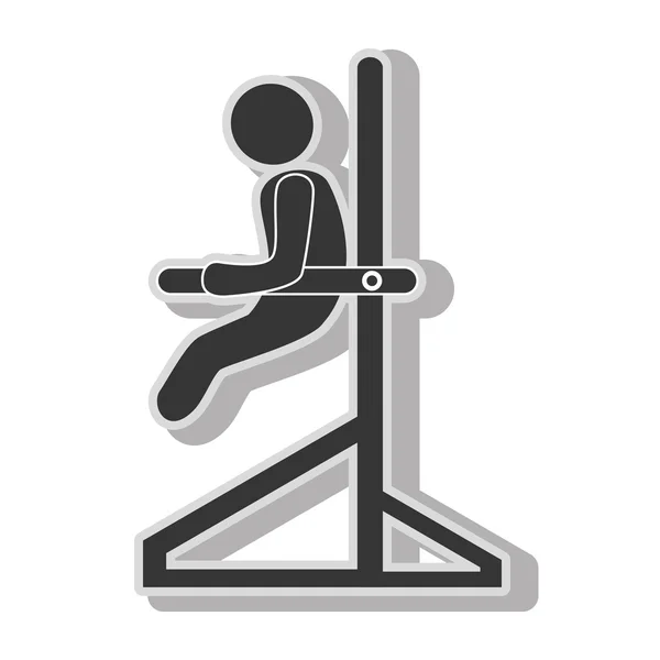 Gimnasio de entrenamiento masculino  , — Vector de stock