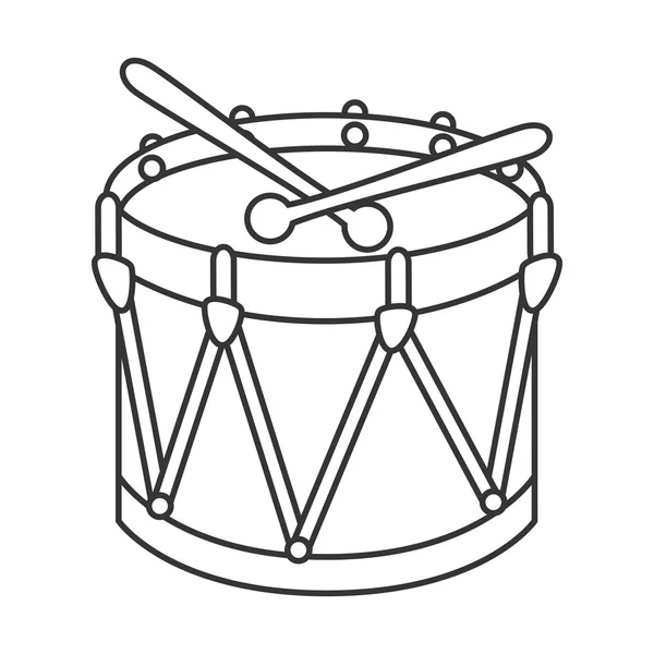 Drum kit toy icon vector illustration — Stock Vector