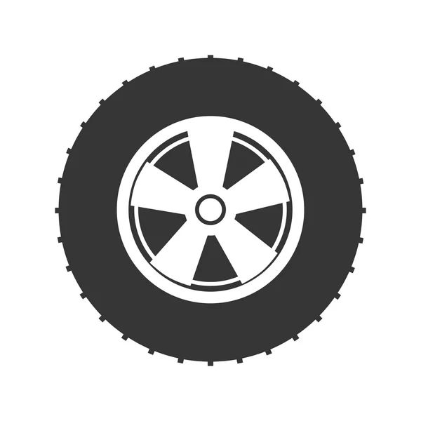 Wiel band auto pictogram — Stockvector