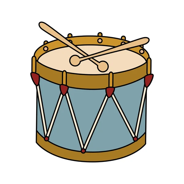 Drum kit toy icon vector illustration — Stock Vector