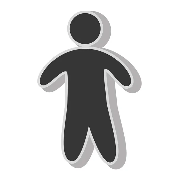 Man lichaam silhouet pictogram , — Stockvector