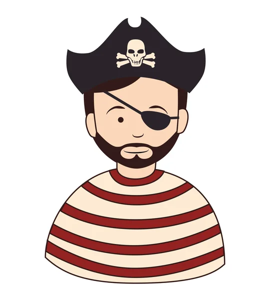 Ícone de chapéu masculino pirata, ilustração vetorial —  Vetores de Stock