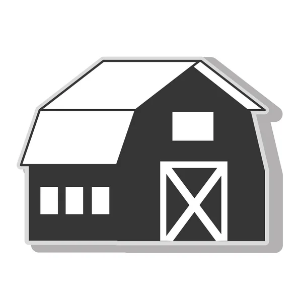 Boerderij schuur huisje, vector illustratie pictogram — Stockvector