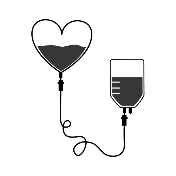 Blood bag donation , — Stock Vector