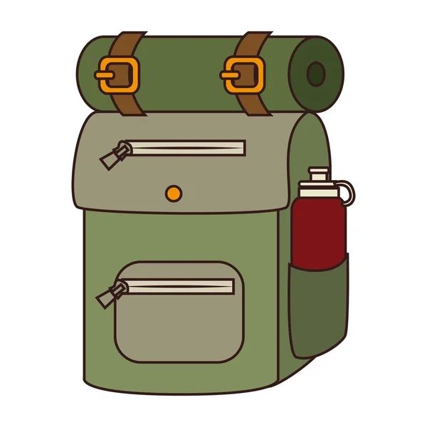 Travel hiking backpack game pixel art Royalty Free Vector