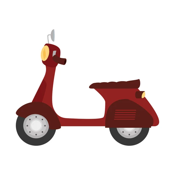 Scooter motorcykel fordon ikonen vektor illustration — Stock vektor