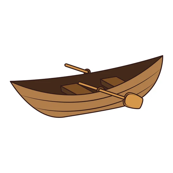 Canoe with Paddle in Vector Illustration — Stock Vector © dinictis 3783569